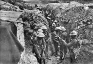 Troops in trench during the Battle of the Somme