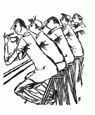 Cafe atmosphere, cartoon