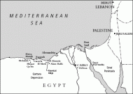 El Alamein campaign map, 1942
