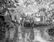 Boat abandoned by Japanese troops