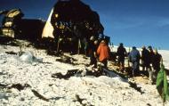 Air New Zealand plane fuselage on Mt Erebus