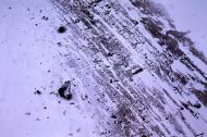 Tail of Air New Zealand plane at Mt Erebus