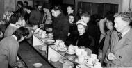 Busy railway tearoom