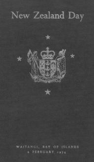 New Zealand Day 1974 souvenir booklet
