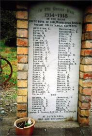 Woodstock school war memorial