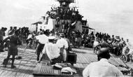 Tug of war on HMNZS <em>Leander</em>