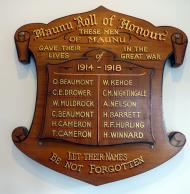 Maunu rolls of honour