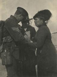A mother farewells her soldier son