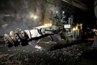 Roadheader machine in Pike River mine