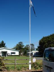 Pukekohe East School memorial flagpole