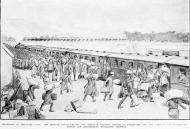 Troops boarding train at Trentham Camp