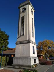 Waimate Second World War memorial clock tower