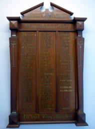 Whangārei Presbyterian church roll of honour board