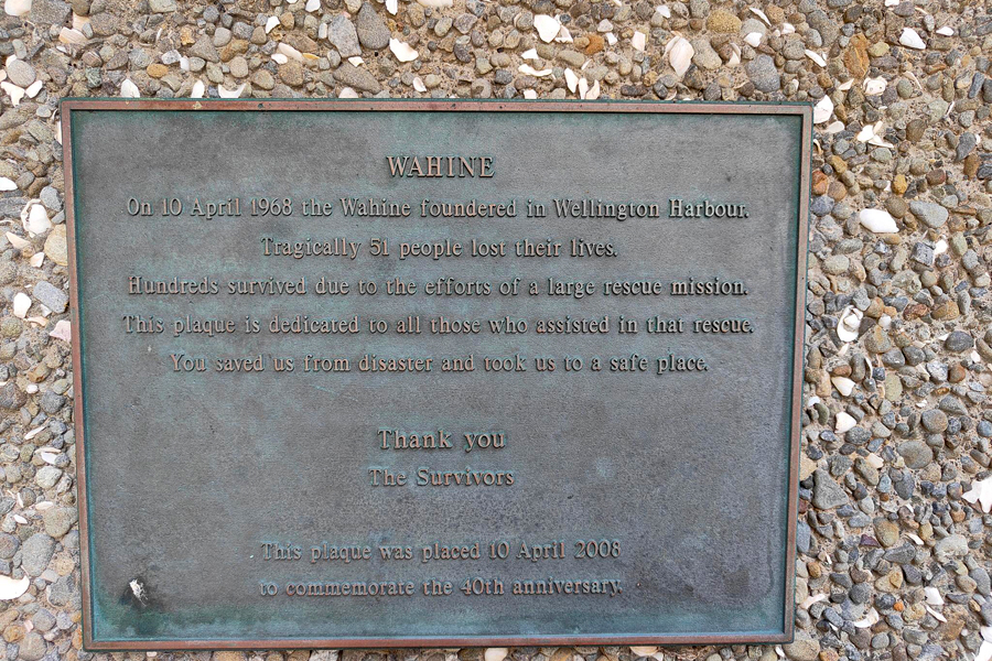 Commemorative plaque attached to wall