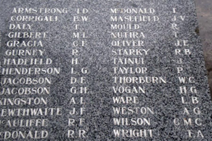 Memorial plaque