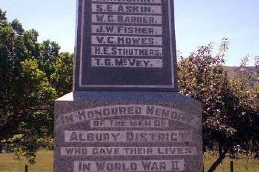 Albury war memorial