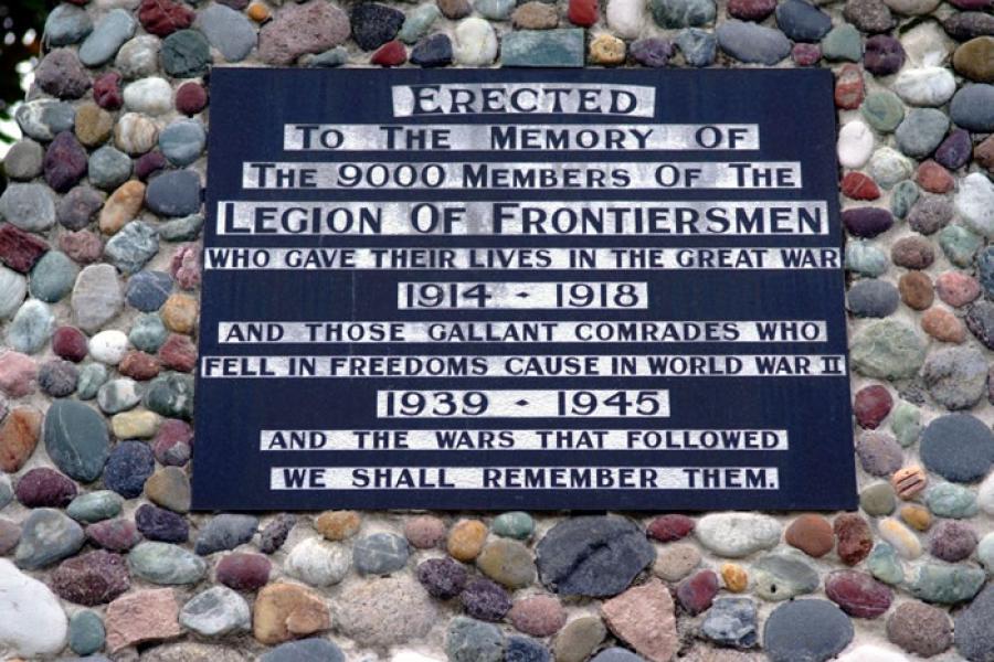 Plaque on memorial