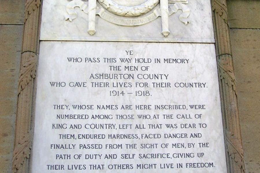 Ashburton war memorial