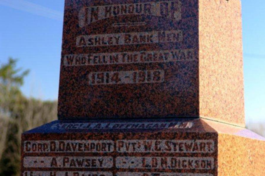 Ashley Gorge war memorial