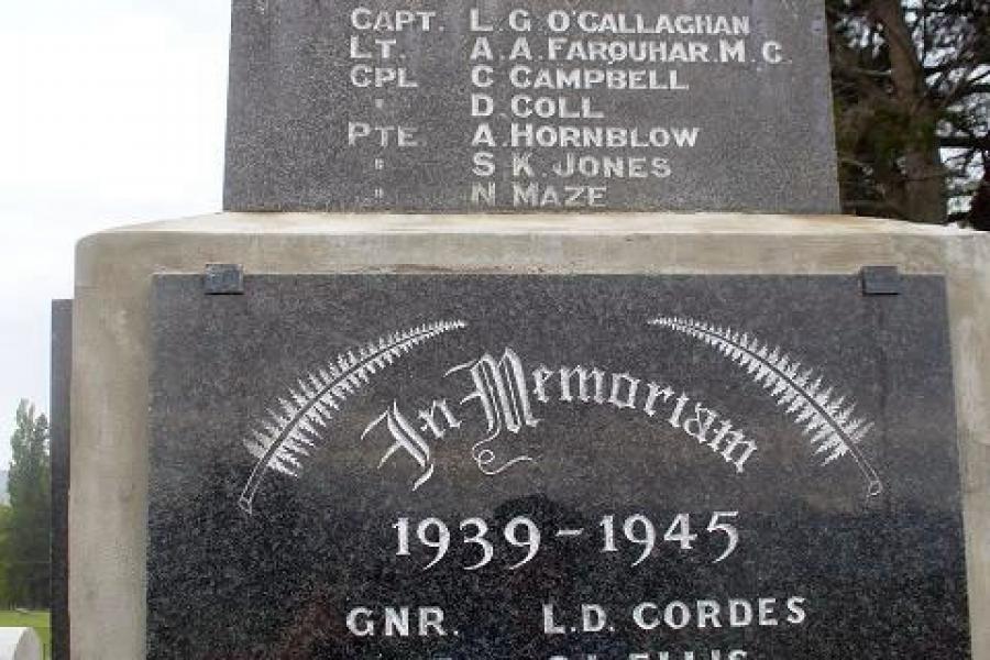 Ashwick Flat memorial
