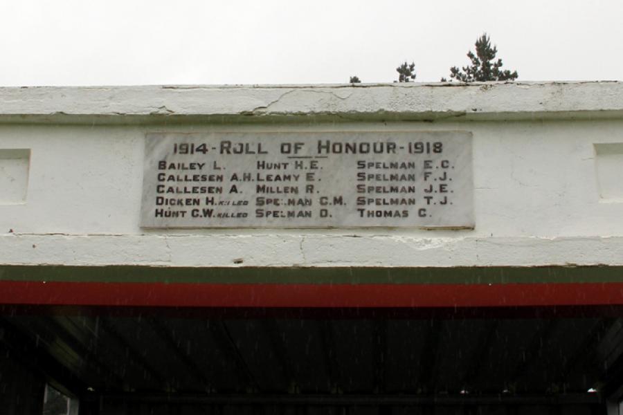 South Awahou school war memorial