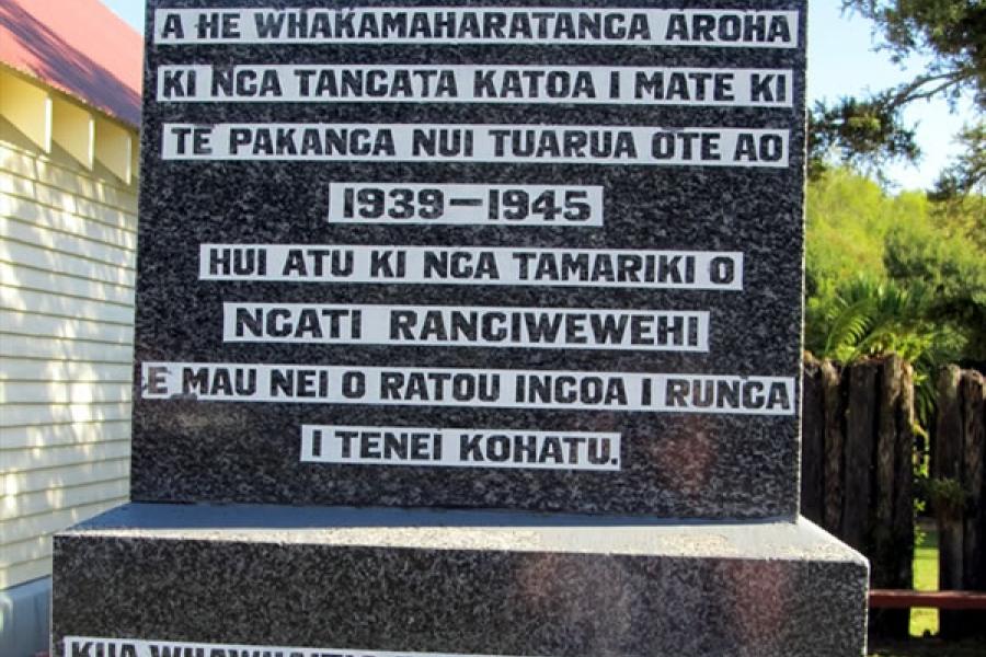 Te Awahou war memorial