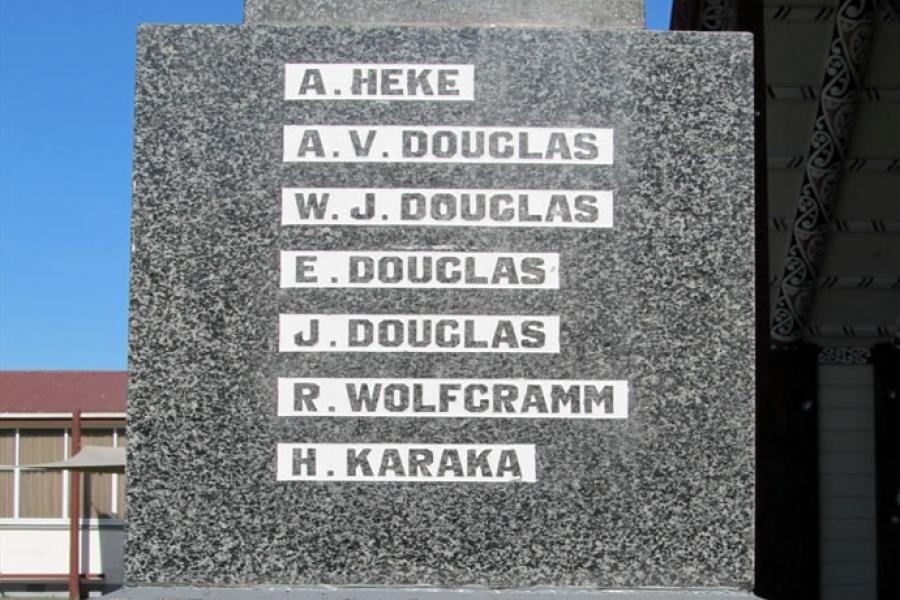 Te Awahou war memorial