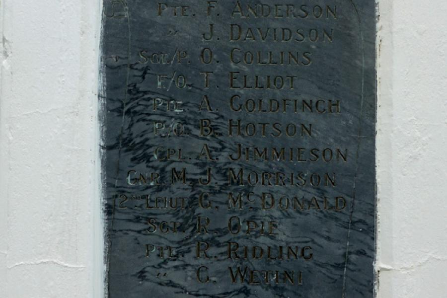 Awakino war memorial