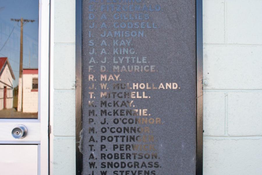 Original memorial plaque