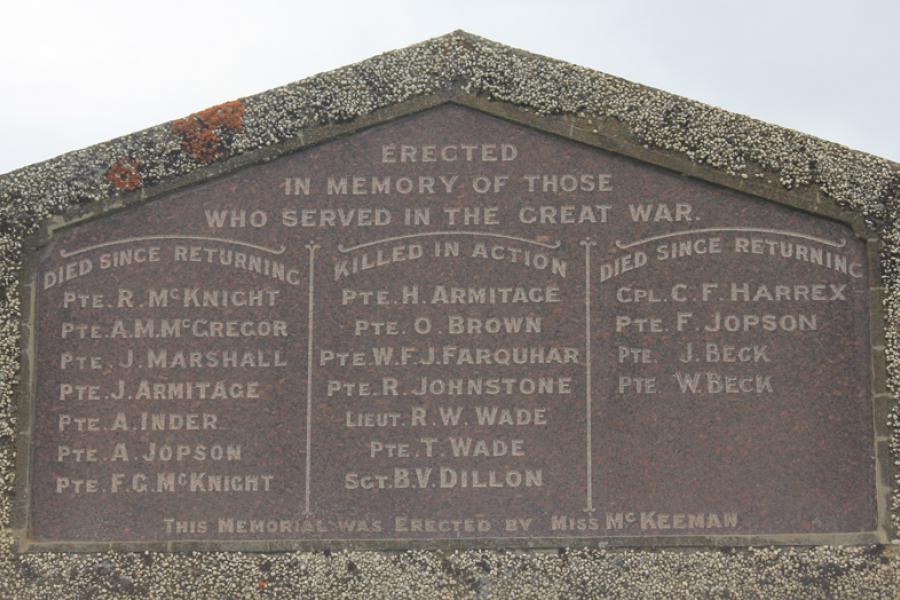 Memorial plaque