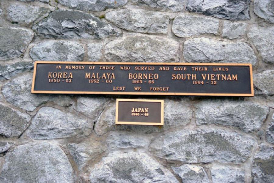 Blenheim war memorial plaque