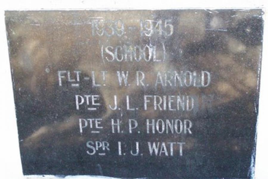 Brightwater war memorial plaque