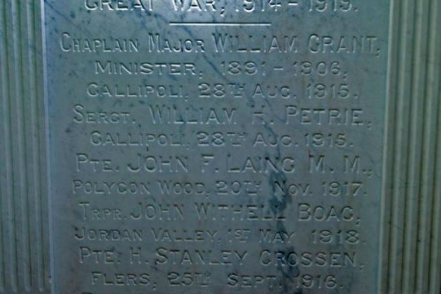 Brookside church memorial