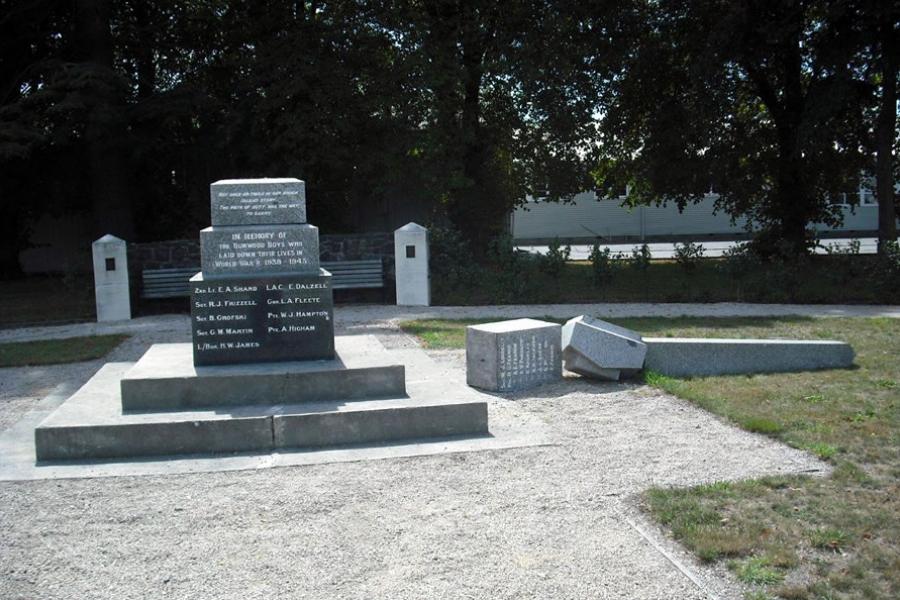 Broken memorial