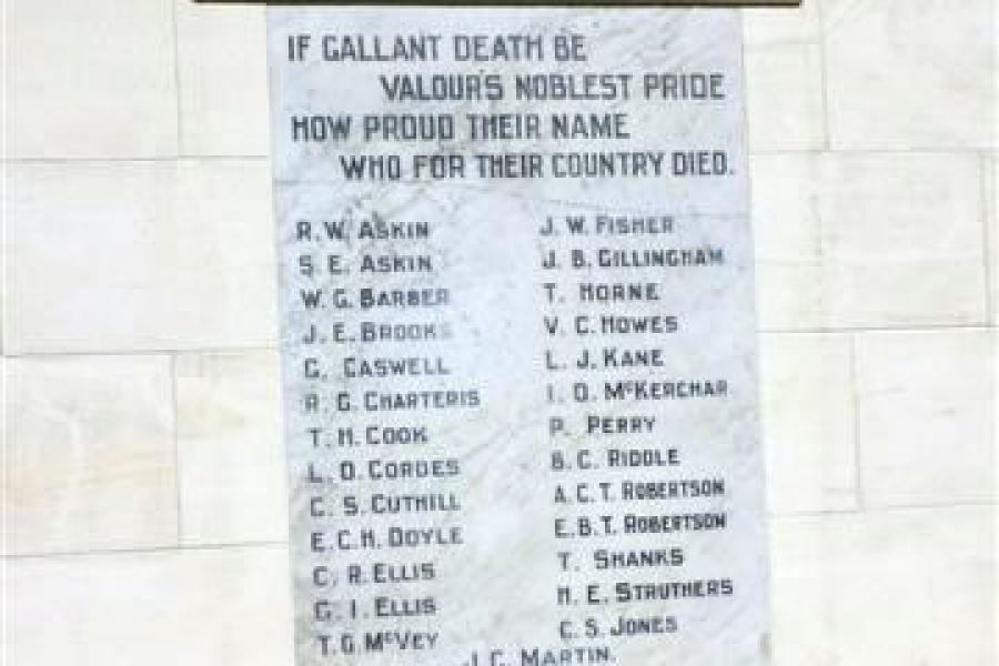 Fairlie war memorial