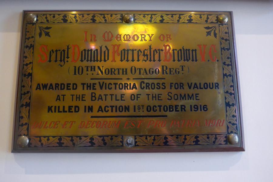 Donald Brown VC memorial Oamaru