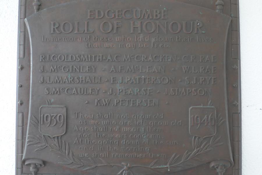 Memorial sign