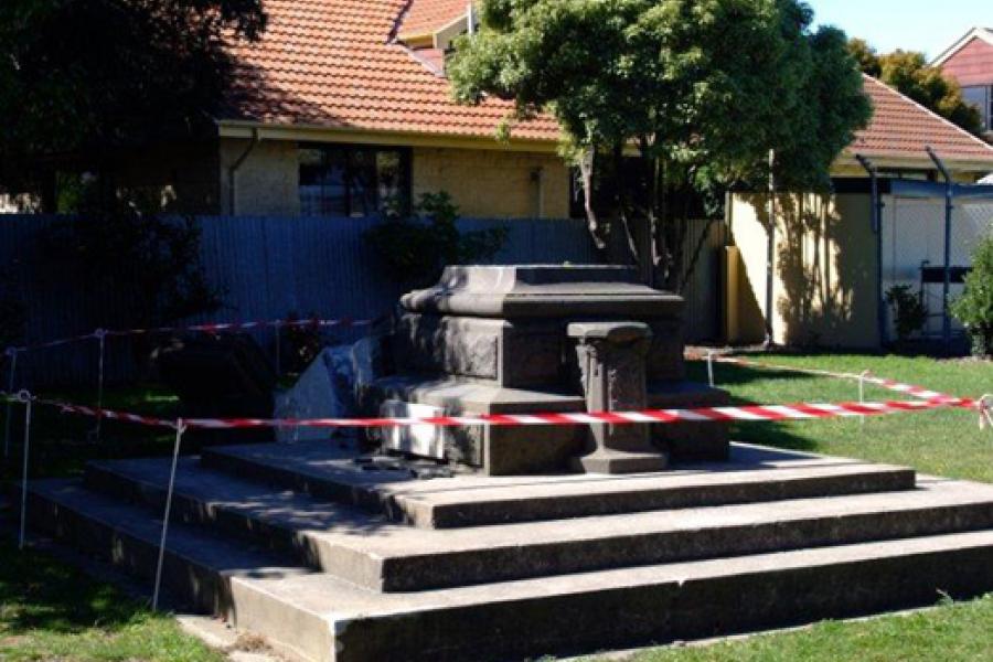 Elmwood memorial, post February 2011 earthquake