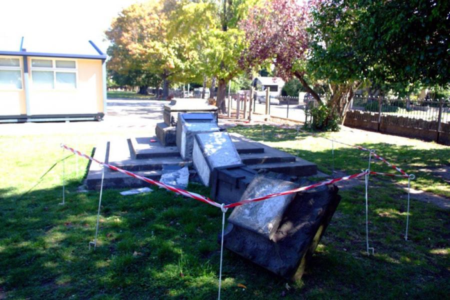 Elmwood memorial, post February 2011 earthquake