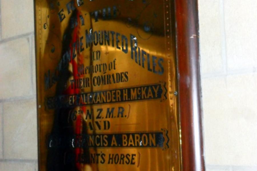 Fairlie South African War memorial tablet