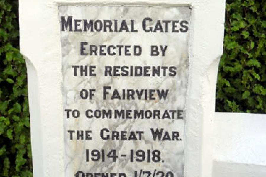 Fairview school memorial