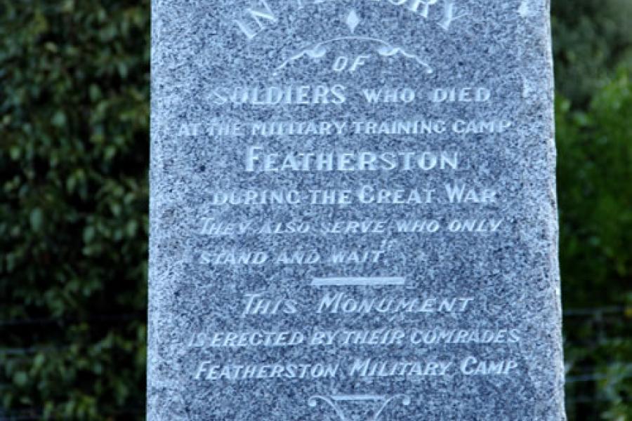 Featherston cemetery memorial