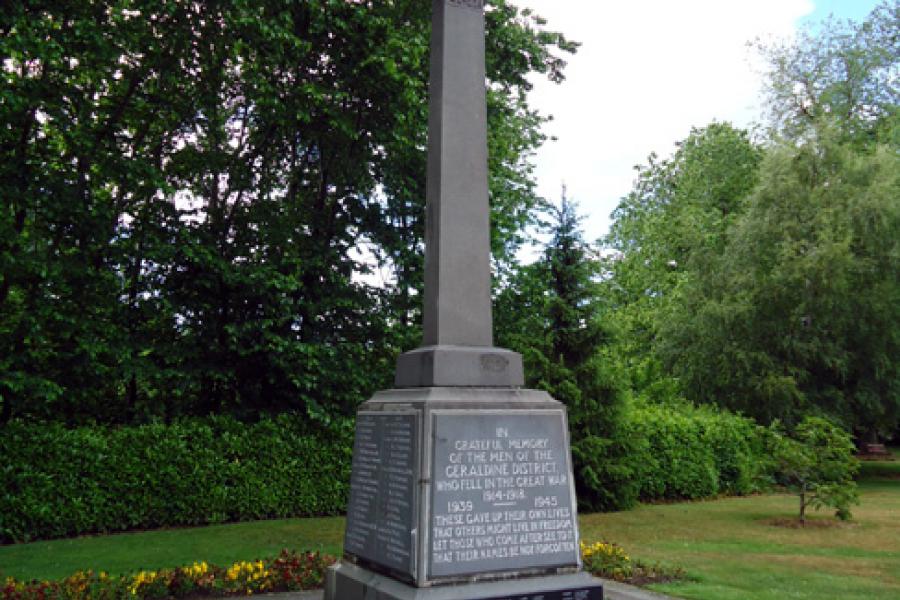 Geraldine war memorial