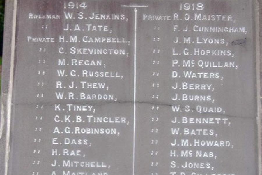 Geraldine war memorial