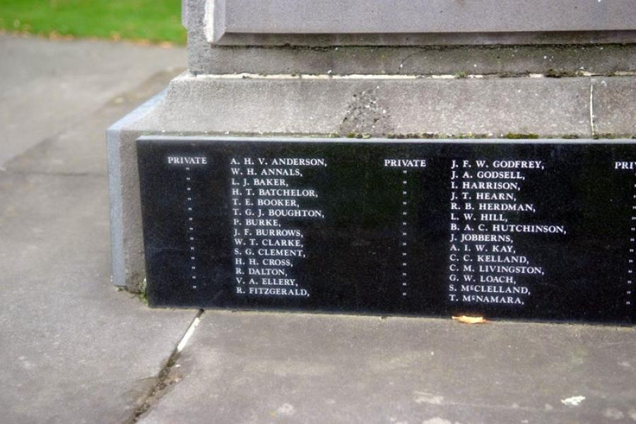 Geraldine war memorial