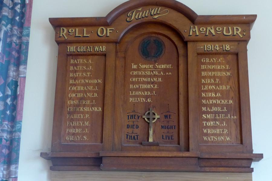 Glenavy and Tawai rolls of honour