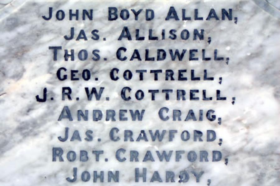 Detail from the Greenfield war memorial