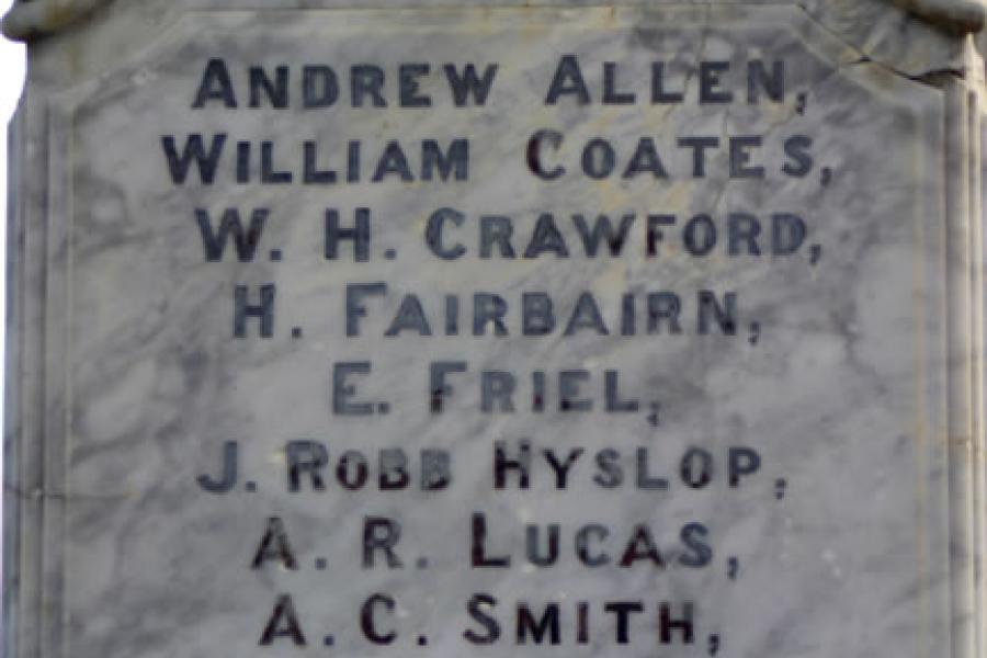 Detail from the Greenfield war memorial