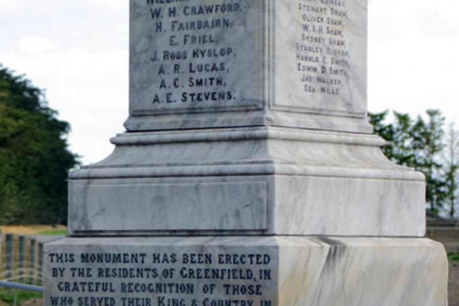 Detail from the Greenfield war memorial
