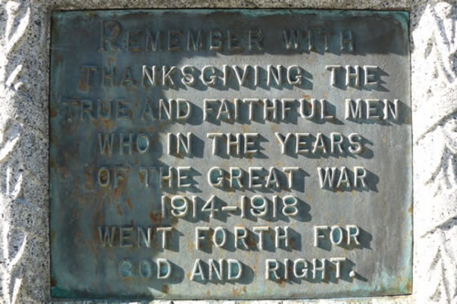 Greymouth war memorial inscription
